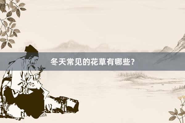 冬天常见的花草有哪些？